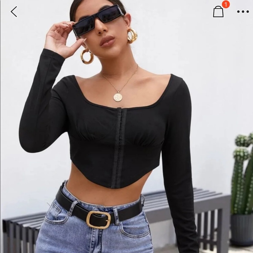NWOT. Hook closure corset top